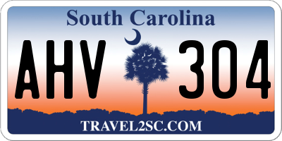 SC license plate AHV304