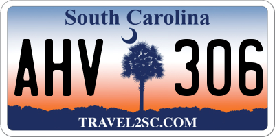 SC license plate AHV306