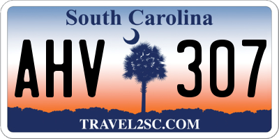SC license plate AHV307