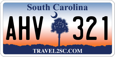 SC license plate AHV321