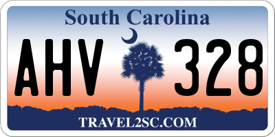 SC license plate AHV328