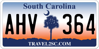SC license plate AHV364