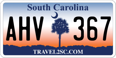 SC license plate AHV367