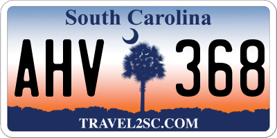 SC license plate AHV368