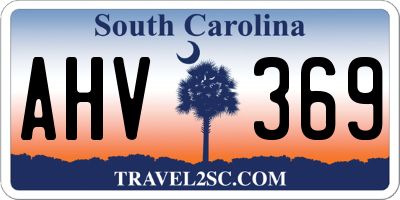 SC license plate AHV369