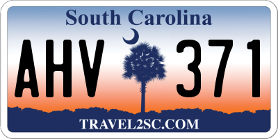 SC license plate AHV371