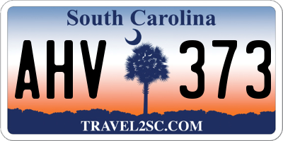 SC license plate AHV373
