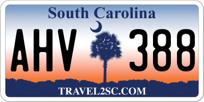 SC license plate AHV388
