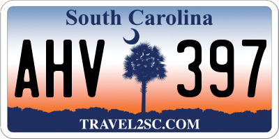 SC license plate AHV397