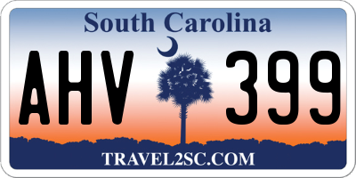 SC license plate AHV399