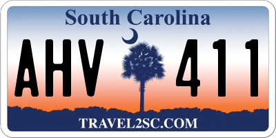 SC license plate AHV411