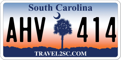 SC license plate AHV414