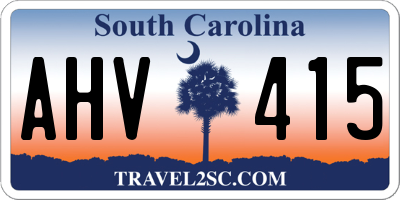SC license plate AHV415