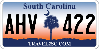 SC license plate AHV422