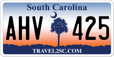 SC license plate AHV425