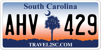 SC license plate AHV429