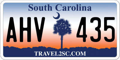 SC license plate AHV435