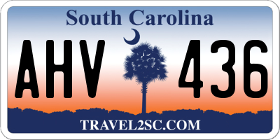 SC license plate AHV436