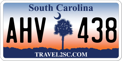 SC license plate AHV438