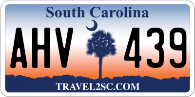 SC license plate AHV439
