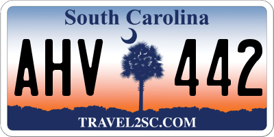 SC license plate AHV442
