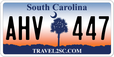 SC license plate AHV447