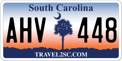 SC license plate AHV448