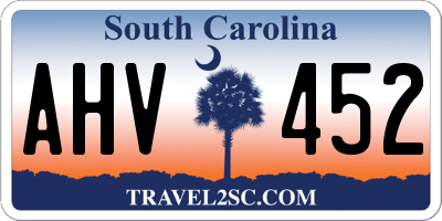 SC license plate AHV452