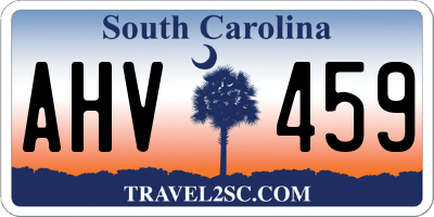 SC license plate AHV459