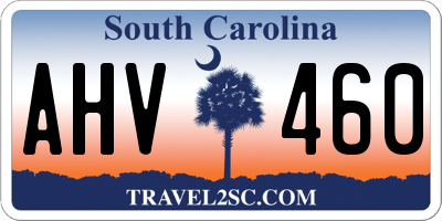 SC license plate AHV460