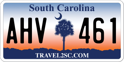 SC license plate AHV461