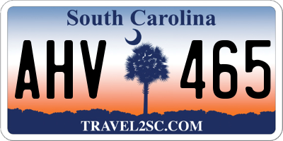 SC license plate AHV465