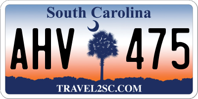 SC license plate AHV475