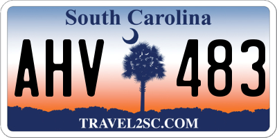 SC license plate AHV483