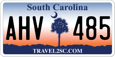 SC license plate AHV485