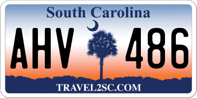 SC license plate AHV486