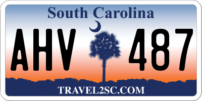 SC license plate AHV487