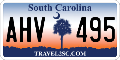 SC license plate AHV495