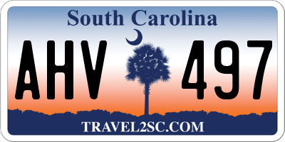 SC license plate AHV497