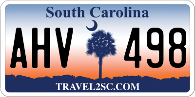 SC license plate AHV498