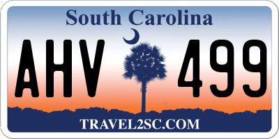 SC license plate AHV499