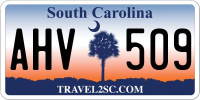 SC license plate AHV509