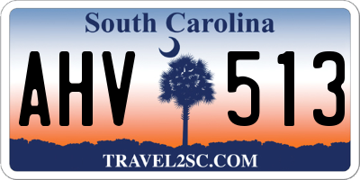 SC license plate AHV513