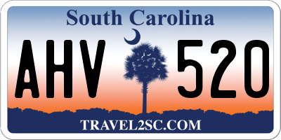 SC license plate AHV520