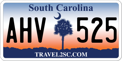 SC license plate AHV525