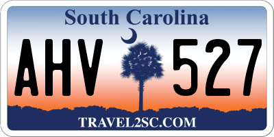 SC license plate AHV527