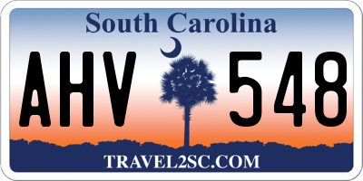 SC license plate AHV548