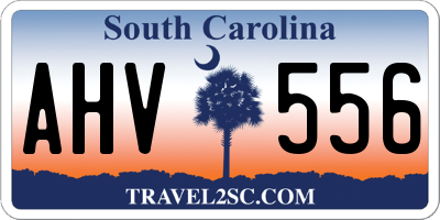 SC license plate AHV556