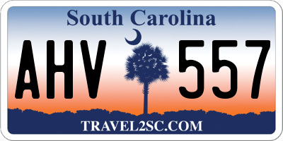 SC license plate AHV557