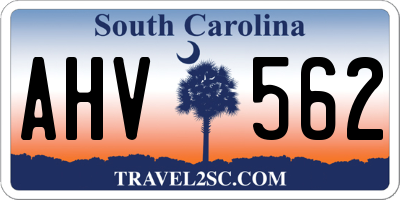 SC license plate AHV562